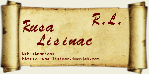 Rusa Lisinac vizit kartica